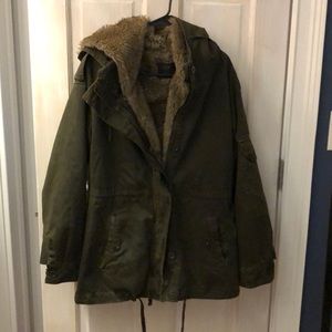 Zara Army Green Utility Coat